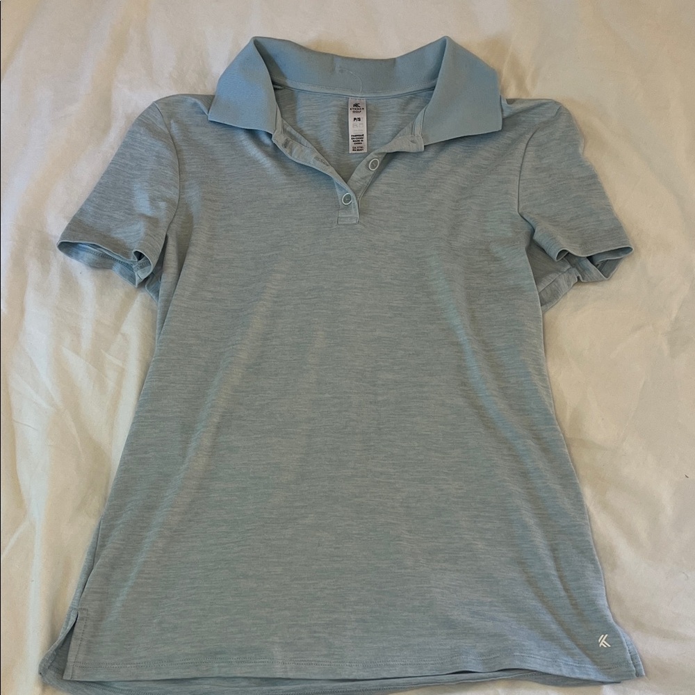 NWOT Kyodan Light Blue Button Down Golf Shirt